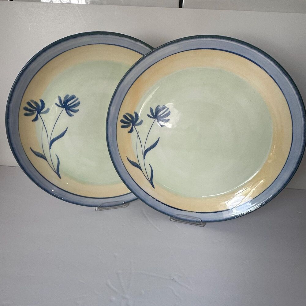 2 Pier 1 Tranquility 11 3/8” Dinner Plates - Earthenware - Made in England